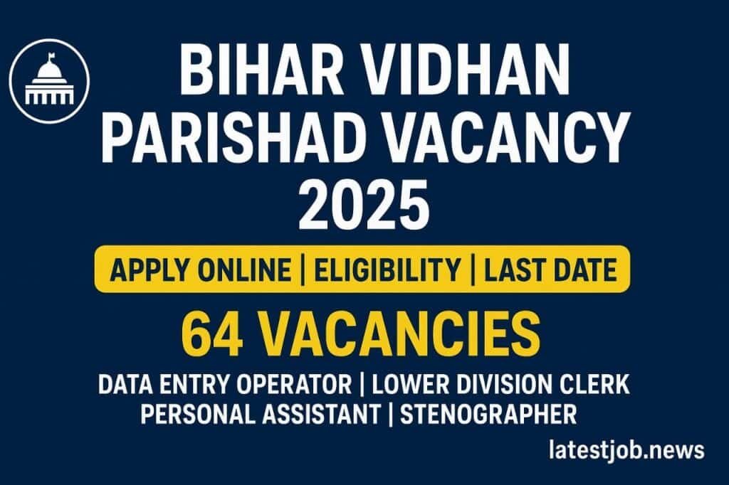 Bihar Vidhan Parishad Vacancy 2025: 64 Posts Announced – Apply Online Now