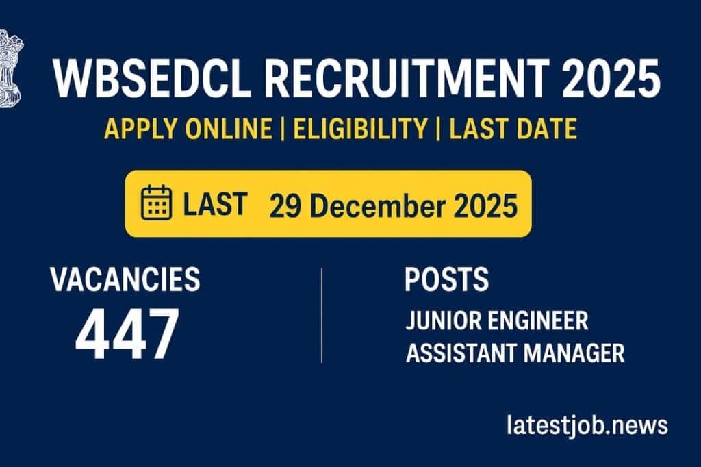 AI alt text: WBS DC recruitment 2025, apply online, vacancies, eligibility, last date 29 December 2025.