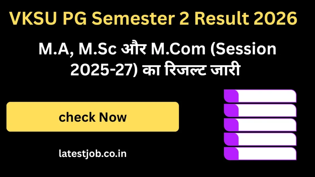 VKSU PG Semester 2 Result 2026