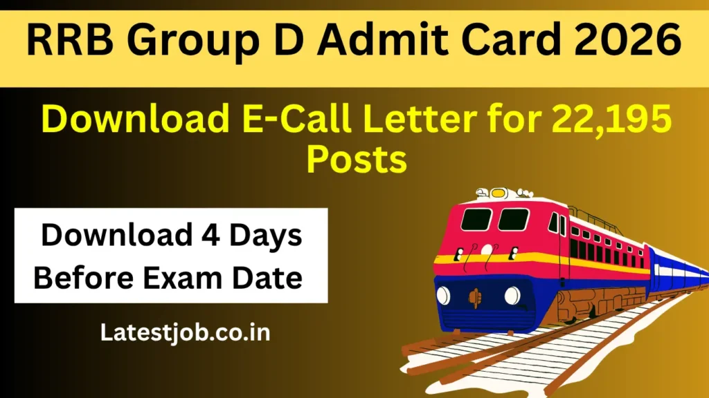 RRB Group D Admit Card & Exam City 2026 Out